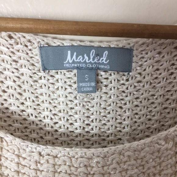 [Marled] Beige Knit Sleeveless Boho Tank Top - Picture 5 of 9